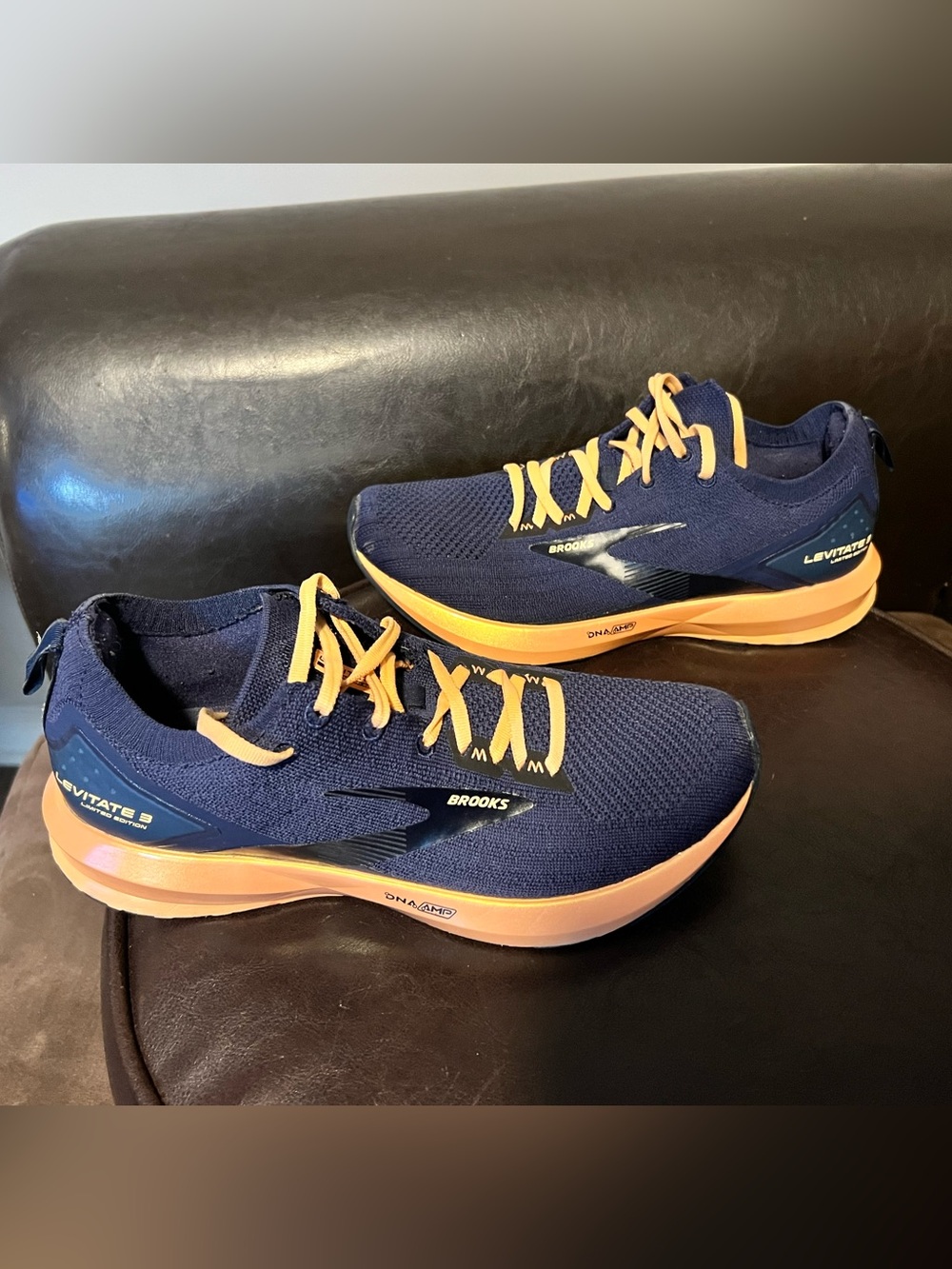 Brooks Levitate 3 Limited Edition blue and cantaloupe women’s size 9